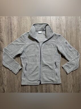Columbia Fleece Jacket Women’s Gray Full Zip Outdoor Hiking Size M